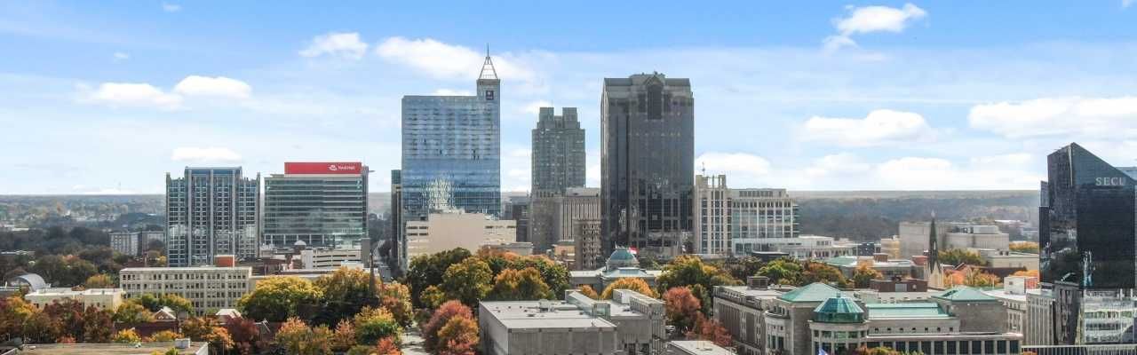Downtown Raleigh skyline on a fall day